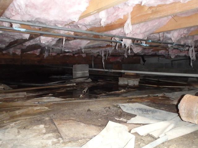 Falling Insulation in Crawl Space