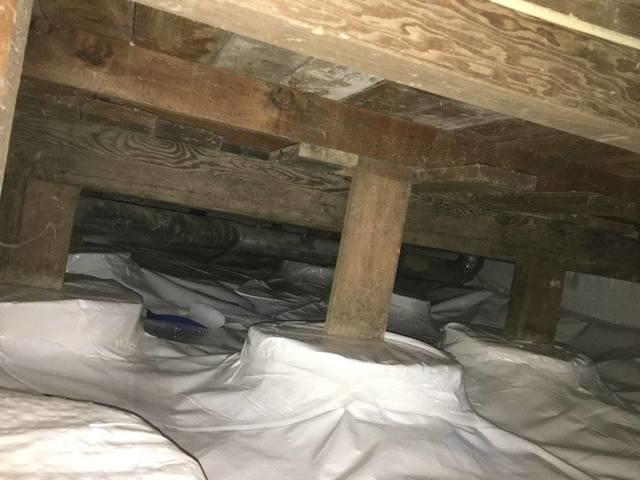 Newly encapsulated crawlspace