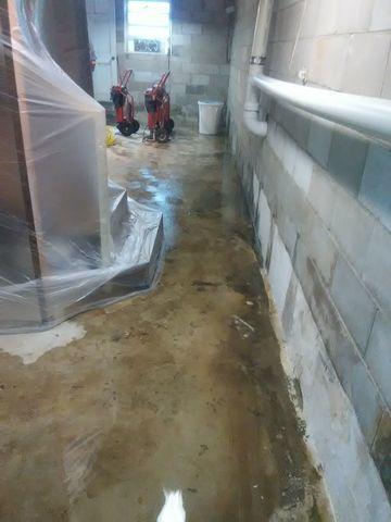 Standing basement water