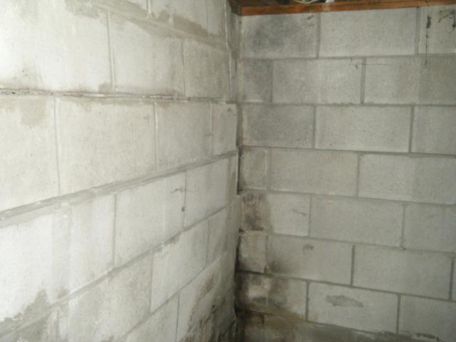 Overview of Basement Corner That is Sagging