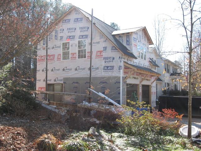 Before the vinyl siding has been installed
