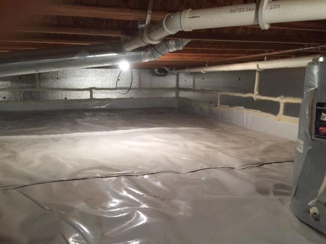 The CleanSpace completely isolates your home from the earth and is sealed to the walls with a polyurethane sealant