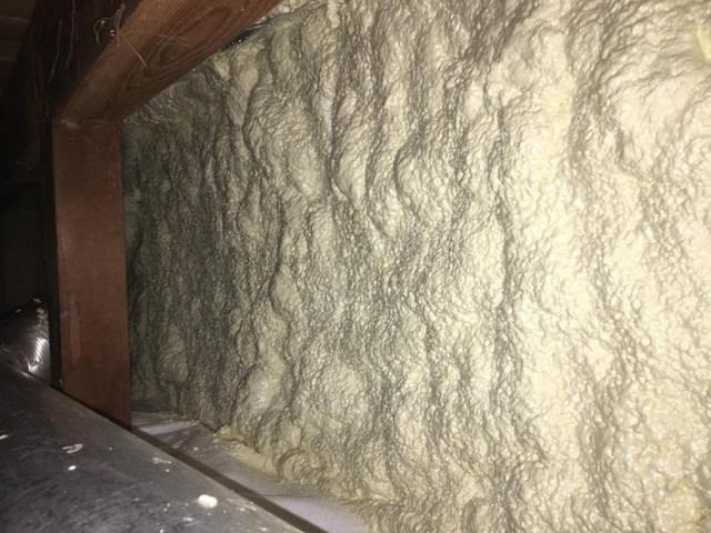 Wall View of Spray Foam