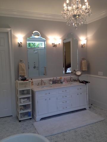 A classic double sink vanity.