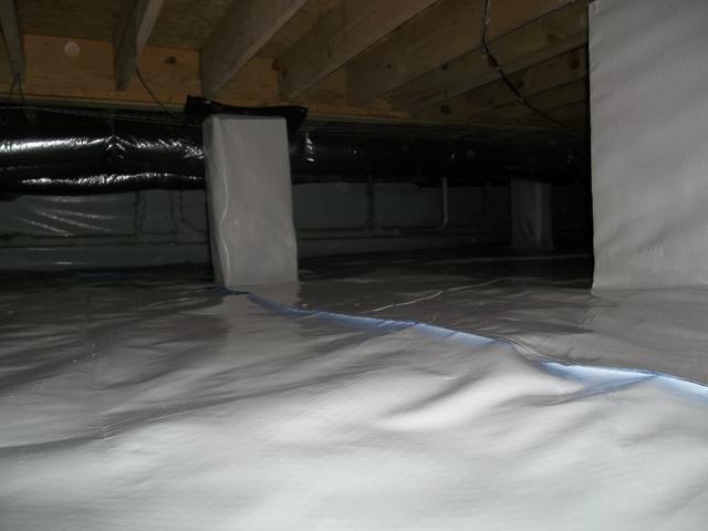 Columns Wrapped and Sealed