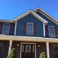 New James Hardie siding and custom shutters