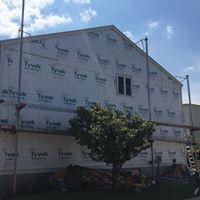 James Hardie siding set up