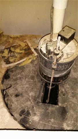 Existing Sump Pump before upgrade