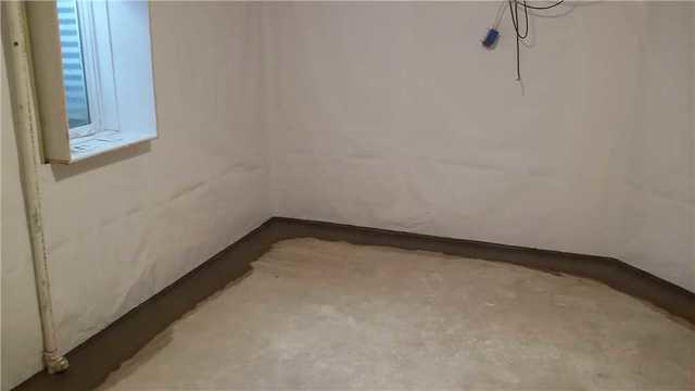 Our installation team installed CleanSpace Wall System to protect from wall seepage, moisture, etc.  WaterGuard was installed around the perimeter of the home to control the ground water seepage and will drain to a newly installed SuperSump pump system.