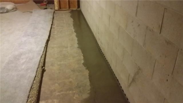 Completed Basement Waterproofing System