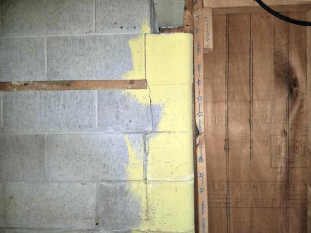 A couple of the homeowners foundation walls had started to crack.