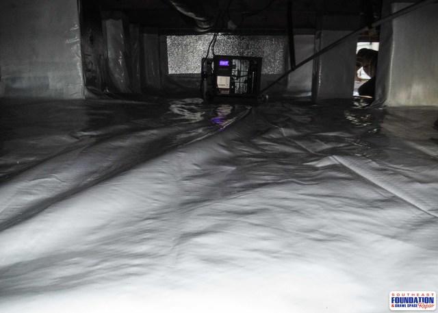 The CleanSpace Encapsulation System reduces the moisture level and humidity in the crawl space which doesn't allow mold and mildew to grow.