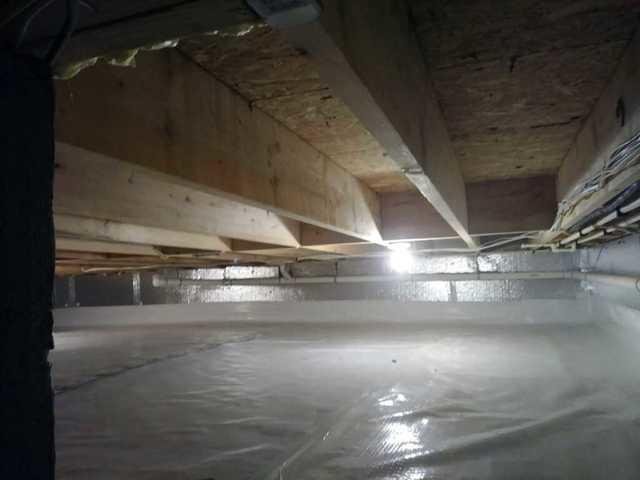 Complete Waterproofed Crawlspace