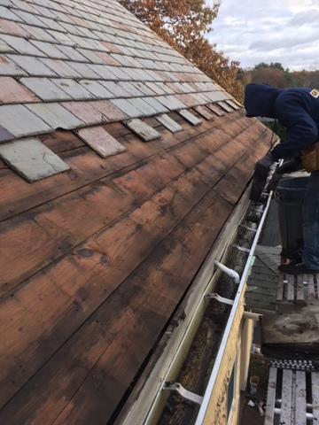 Gf Sprague Gutters Downspouts Photo Album Aluminum Gutter Install Slate Repair In Somerville Ma