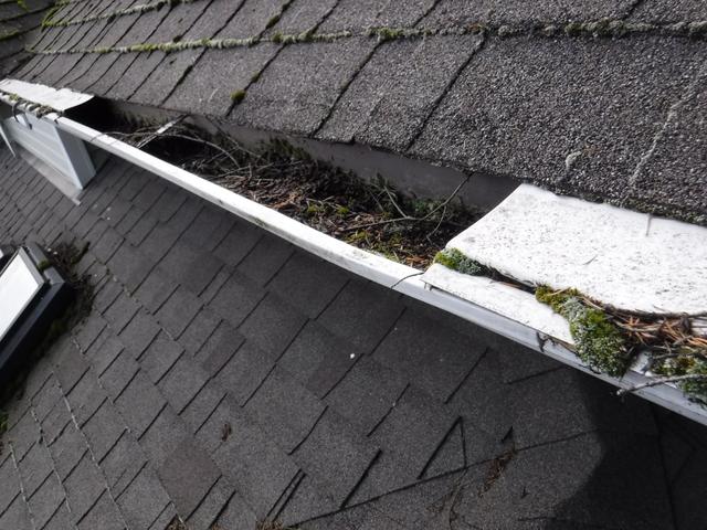 Leafless In Seattle Gutter Installation Photo Album This Diy Gutter Solution From A Big Box Store Still Clogged In Monroe Wa