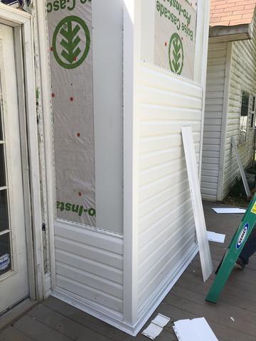 Installing the new siding