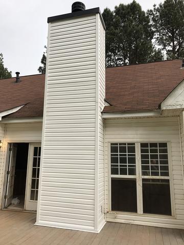 The new siding has been installed