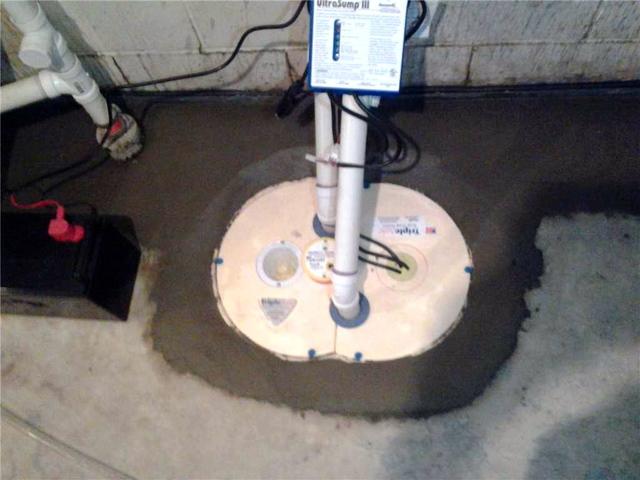 Fully installed WaterGuard System & Sump Pump