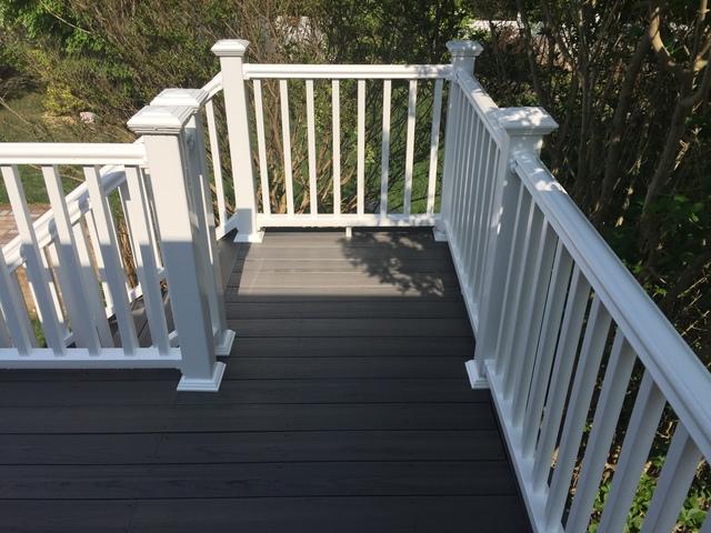 View of the stairs from the deck.