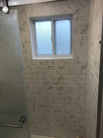 Bathroom Window and Tiled Wall