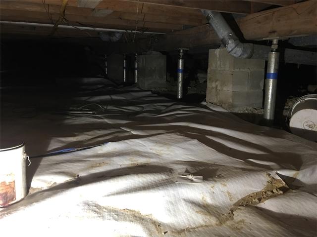 The SmartJacks installed in the crawl space.