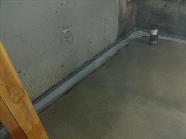 Water Drainage System Installed in Basement