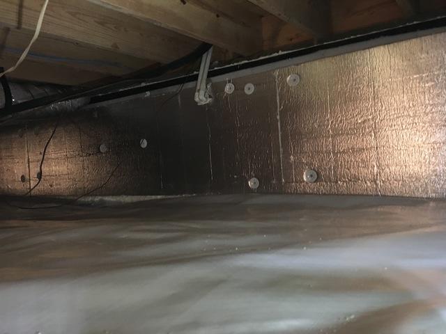 After Crawl Space - Foam board and 20 mil Clean Space