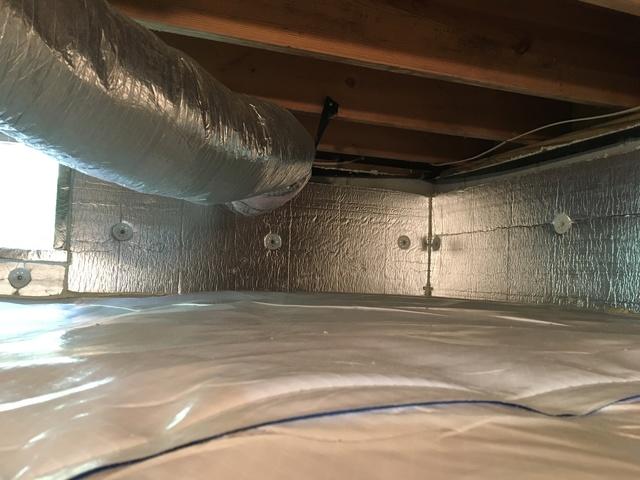 After Crawl Space - Foam Board and 20 mil CleanSpace