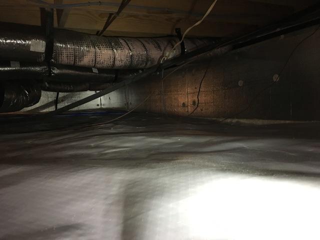 After Crawl Space - Foam Board and 20 mil CleanSpace