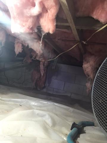 Before Crawl Space - Falling Insulation