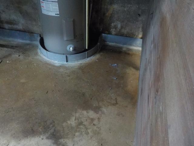 Around the water heater