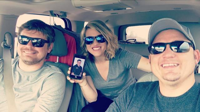 On our way to Redefine 2018. Jack Andrews was not able to make the trip with us due to having his first baby so we included a picture of him with us!