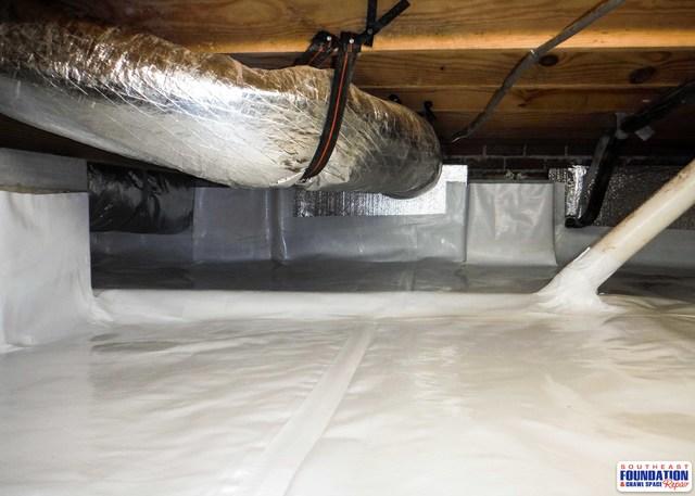 By sealing off the crawl space with the CleanSpace Encapsulation System we are able to reduce moisture and humidity in the crawl space.