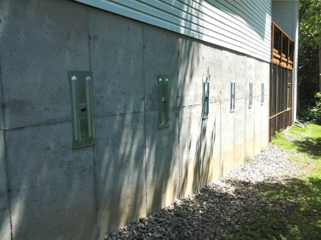 Our production team has finished installing the wall anchors and Damon's foundation is now permanently stable.