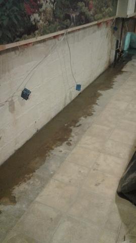 WaterGuard was installed around the perimeter of the entire basement, which ensures the water never reaches the basement floors and gets carried to the TripleSafe pump system.