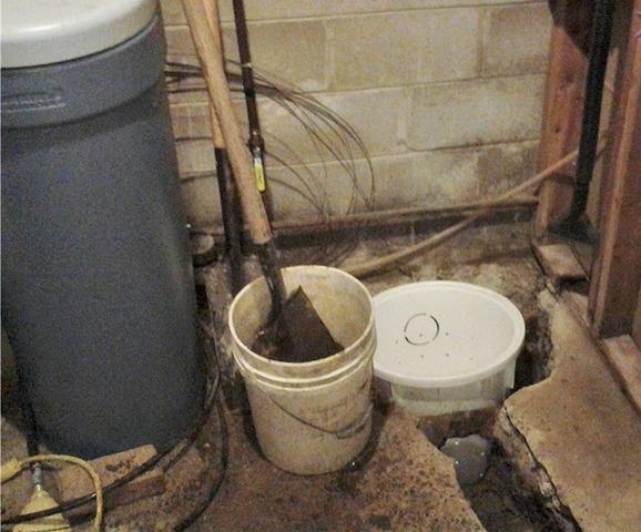 During the Sump Pump Installation