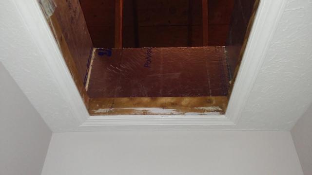 After Foam Board Dam in Attic Access P 2