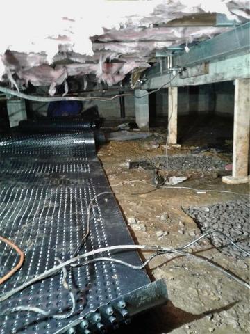 Drainage Matting Set in Place