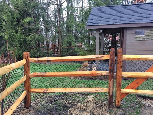 Split-Rail Fence with Chain Link Installation in Venetia, PA