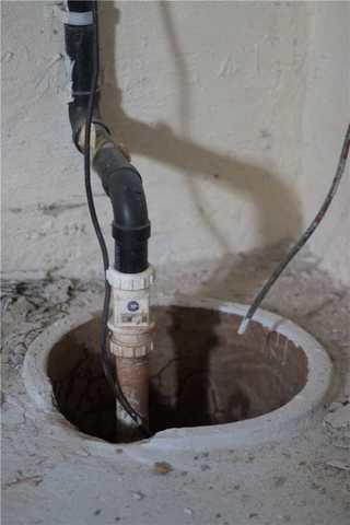 The old sump pump that was in the basement.