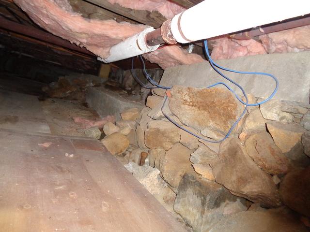 Moisture-filled Crawl Space