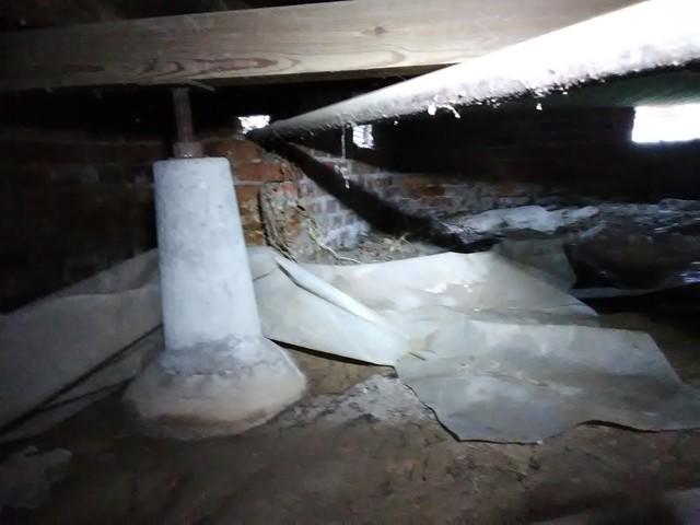 Concrete Pier Supporting Homes Foundation