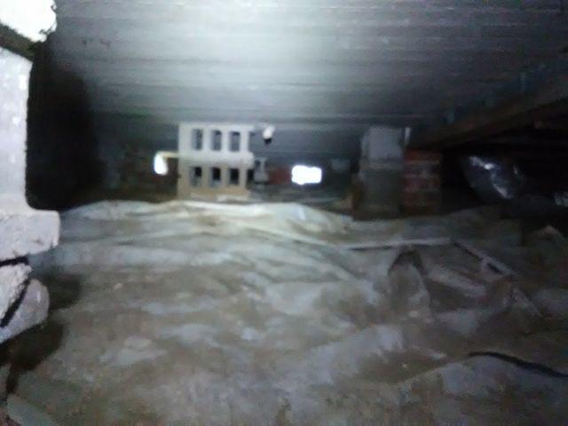 Makeshift Concrete Block Acting as Support System