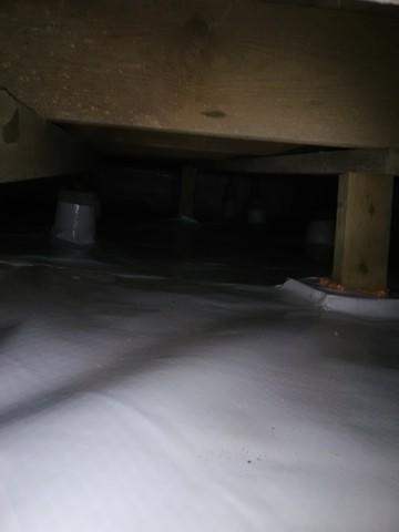 Crawl Space Vapor Barrier Installed