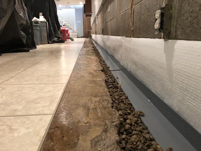 Basement Water Drainage System