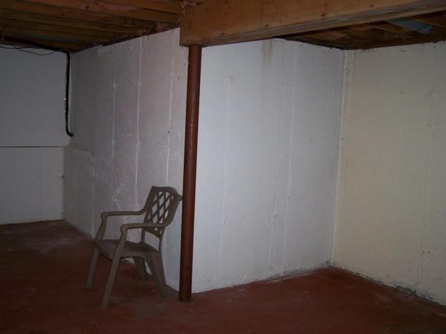 Unfinshed Basement Walls in Woodbury, CT