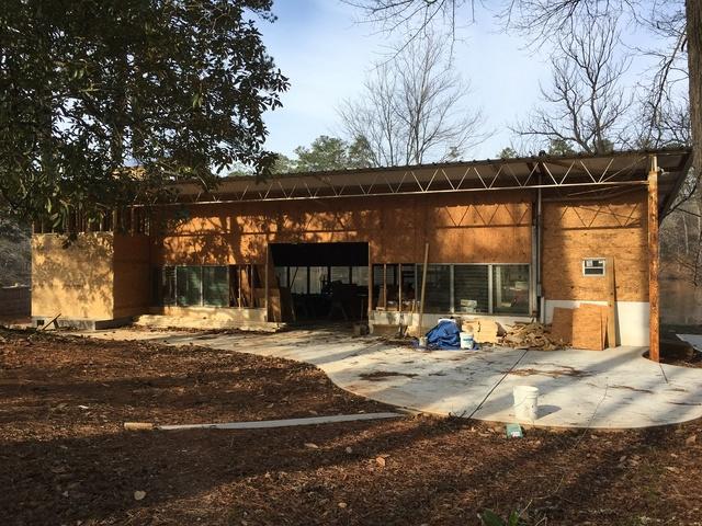 <p>Notice all the old windows that needed to taken out and reframed before we could get started on the siding.</p>