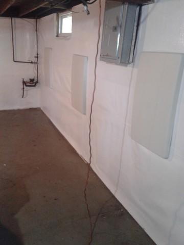 We encapslated the walls and covered the Geo-Locks to give the basement a clean look.