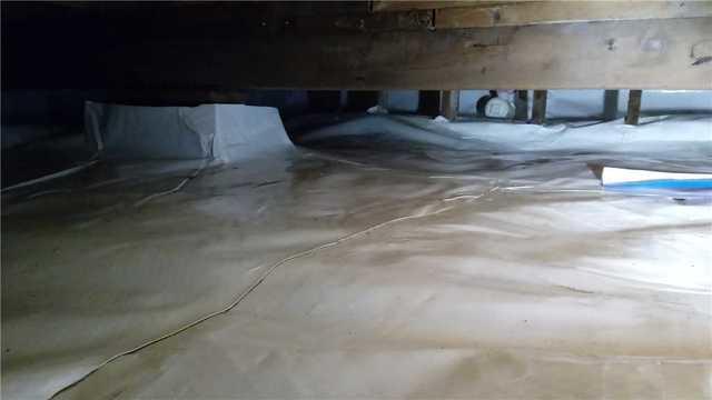 Finished Encapsulation Brightens Dark Crawl Space