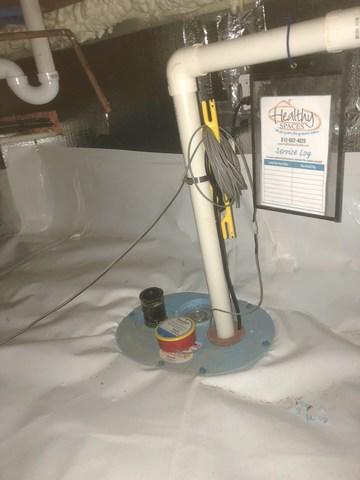 Sump Pump System in Crawl Space